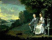 Portrait of Sir Francis and Lady Dashwood at West Wycombe Park unknow artist